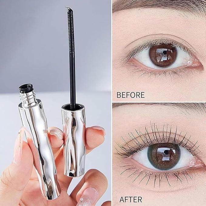 Zkyo Steel Tube Eyelash Prime𝐫, Eyelash Primer,Tubular Eyelash Primer,WaterproofLong Curling Mascara,Natural And Non-Smudged, Hydrofix Fiber Mascara (Brown+Black)