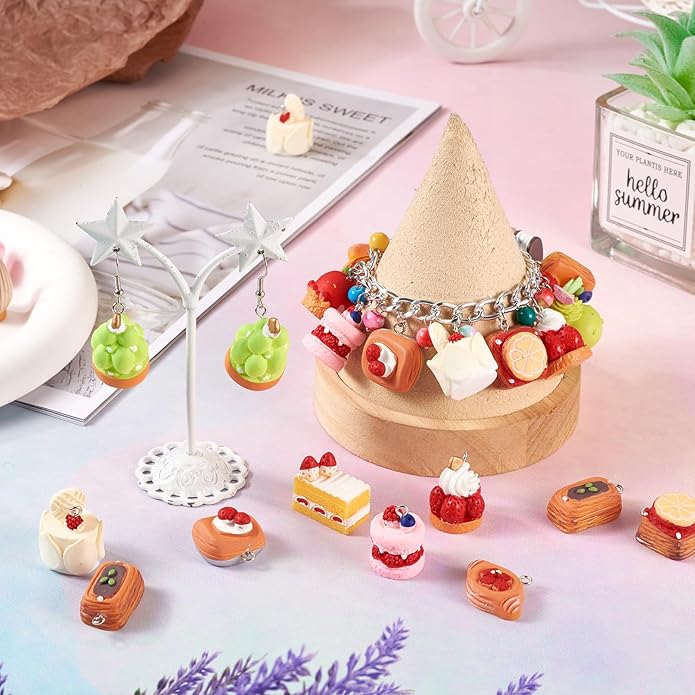 Craftdady Resin Plastic Miniature Food Snack Pendants Charms Ice Drink Juice Pendants Cute Bottle Fruit Keychain Charms Hang Ornament for DIY Craft Earring Bracelet Necklace Jewelry Making