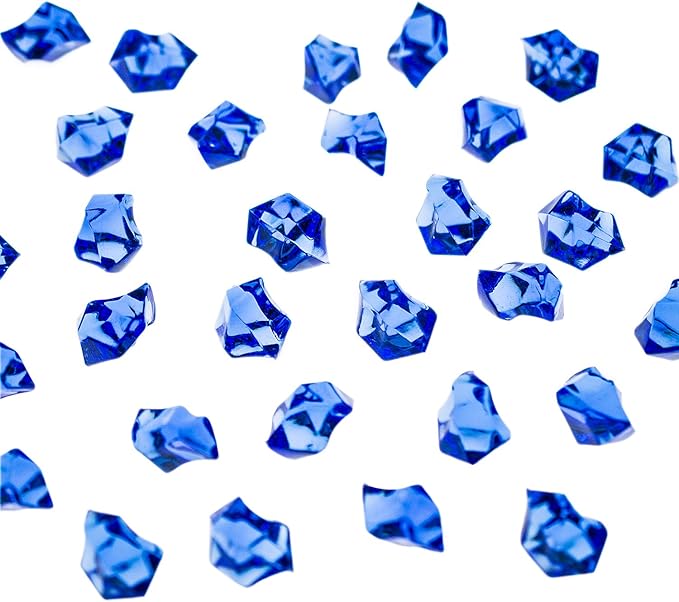 Super Z Outlet 1" Acrylic Color Ice Rock Crystals Treasure Gems for Table Scatters, Home Vase Fillers, Event, Wedding, Arts & Crafts, Birthday Decoration Favor - (Pack of 120) (Royal Blue)