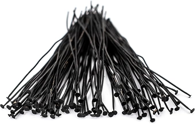 The Bead Chest Midnight Brass 21 Gauge 3 Inch Head Pins (Approx 100 Pieces)