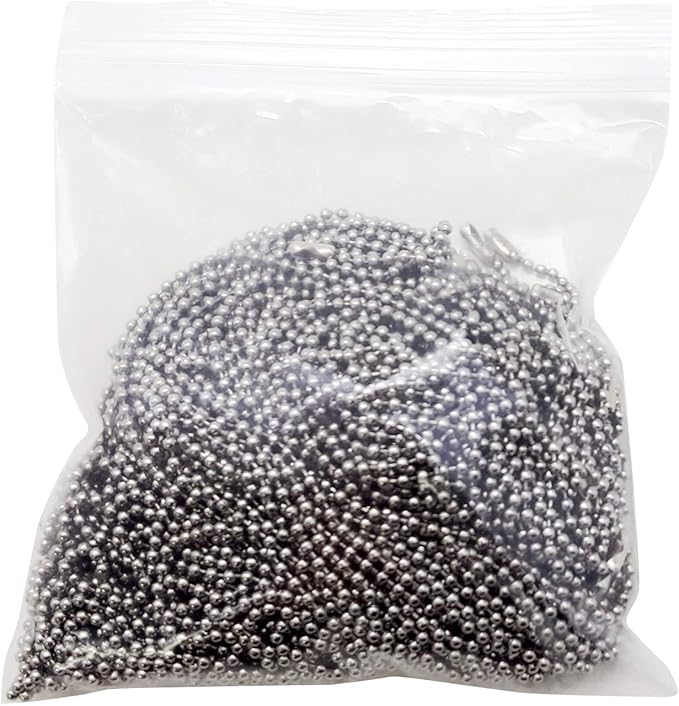 Dog Tag Chain 50 Pack, 2.3mm Stainless Steel Ball Chain Necklace with Connectors, Durable Dog Tag Necklace for Men, Military Dog Tag Chains, Heavy Duty Hypoallergenic Tarnish Resistant
