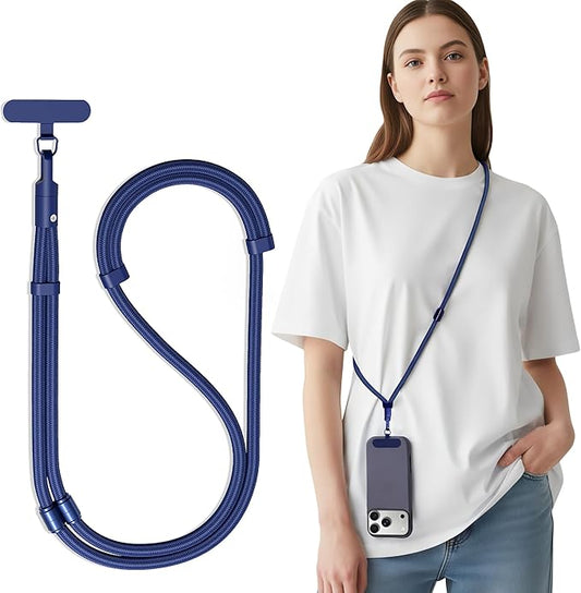 SURDOCA 3-In-1 Phone Lanyard for Crossbody, Neck & Wrist, Adjustable Anti Theft Phone Strap with Tether Tab & Loop Strap - Universal for Most Smartphones, Camera, Key - Travel Essentials