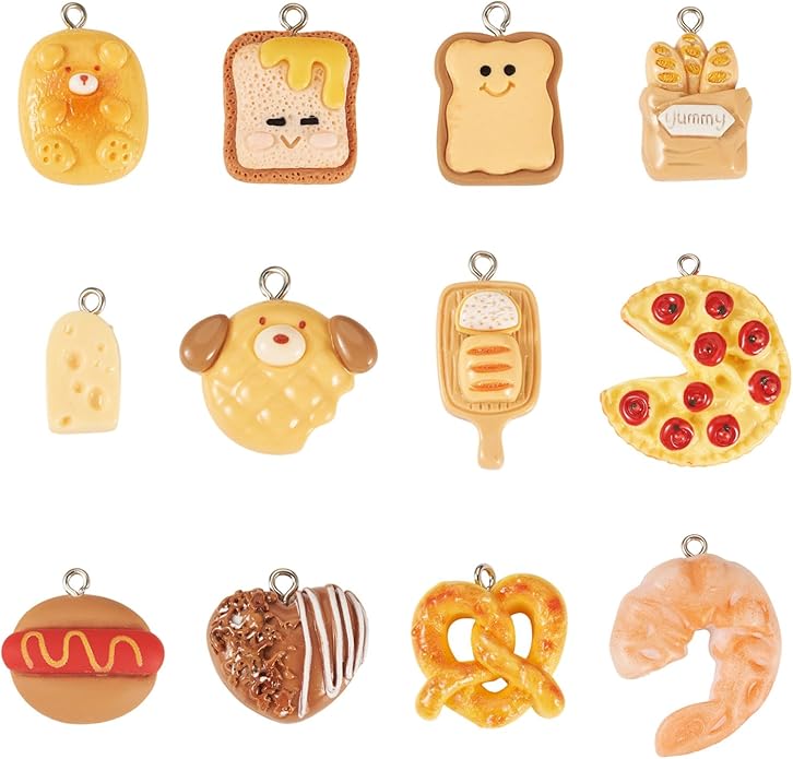 Craftdady Resin Plastic Miniature Food Snack Pendants Charms Ice Drink Juice Pendants Cute Bottle Fruit Keychain Charms Hang Ornament for DIY Craft Earring Bracelet Necklace Jewelry Making