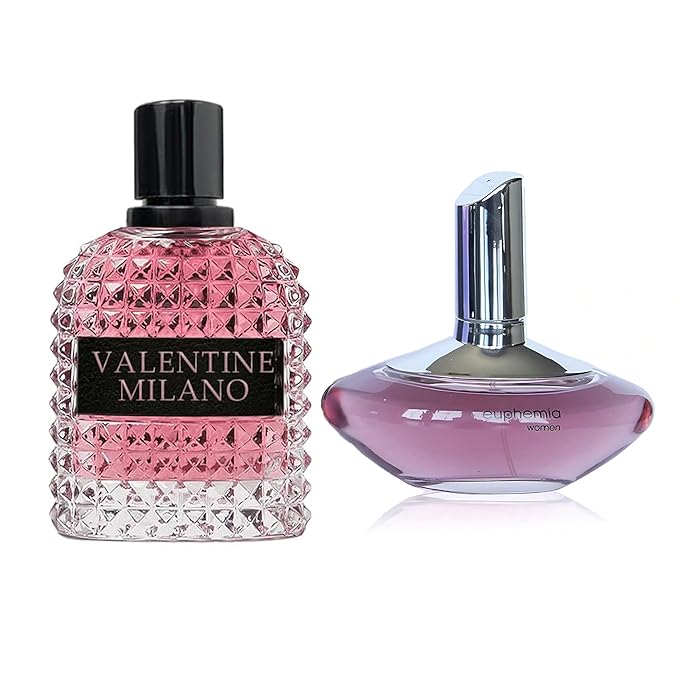 AFLUXE Women's Perfume Combo Set Milano Women&Euphemia Floral Fruity Fragrance Eau De Parfum Elegant 100ml Bottle Natural Spray Each for Daily Used