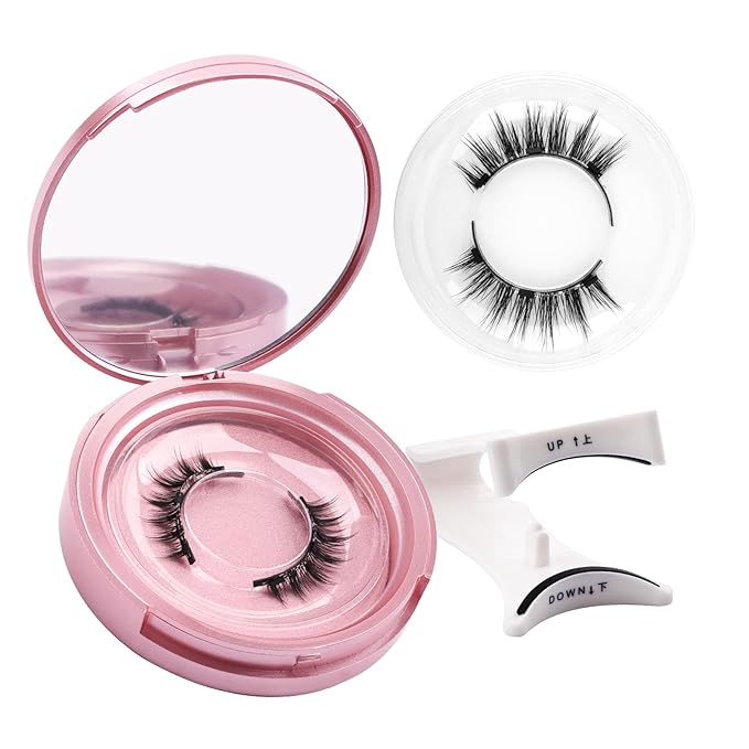 FADLASH Magnetic Eyelashes Natural Look Reusable Magnetic Lashes with Applicator No Glue Needed Easy to Wear 1 Pair