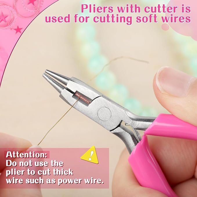 SPEEDWOX 3 Inch Mini Pliers - Round Nose, Wire Looping, Cutter for Jewelry Making & Wire Bending