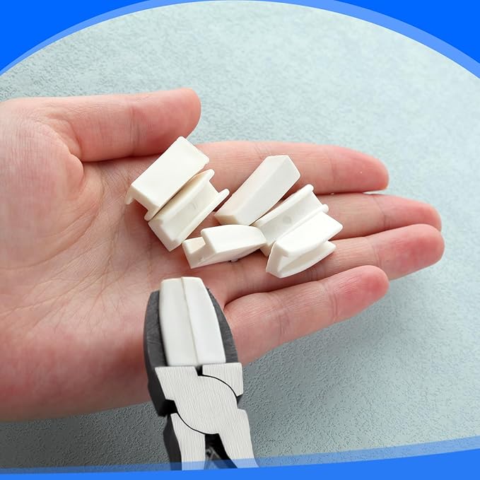 SPEEDWOX Flat Nose Pliers Replacement Tips Pair of 12 Replacement Jaws for Jewelry Making Pliers Tool