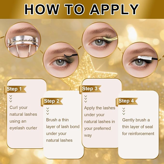 FEEGO Eyelash Extensions Kit Lash Clusters DIY Lash 280pcs 9-16mm Individual Lashes Clusters 20D 30D D Curl Eyelash Extension Kit Individual Lashes, Lash Bond, Seal Glue, Remover (2030D Charming Kit)