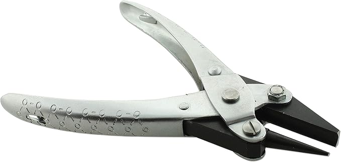 The Beadsmith Round Nose/Concave Parallel Pliers - 5.71 inches (145mm), Steel tool for jewelry making, no spring