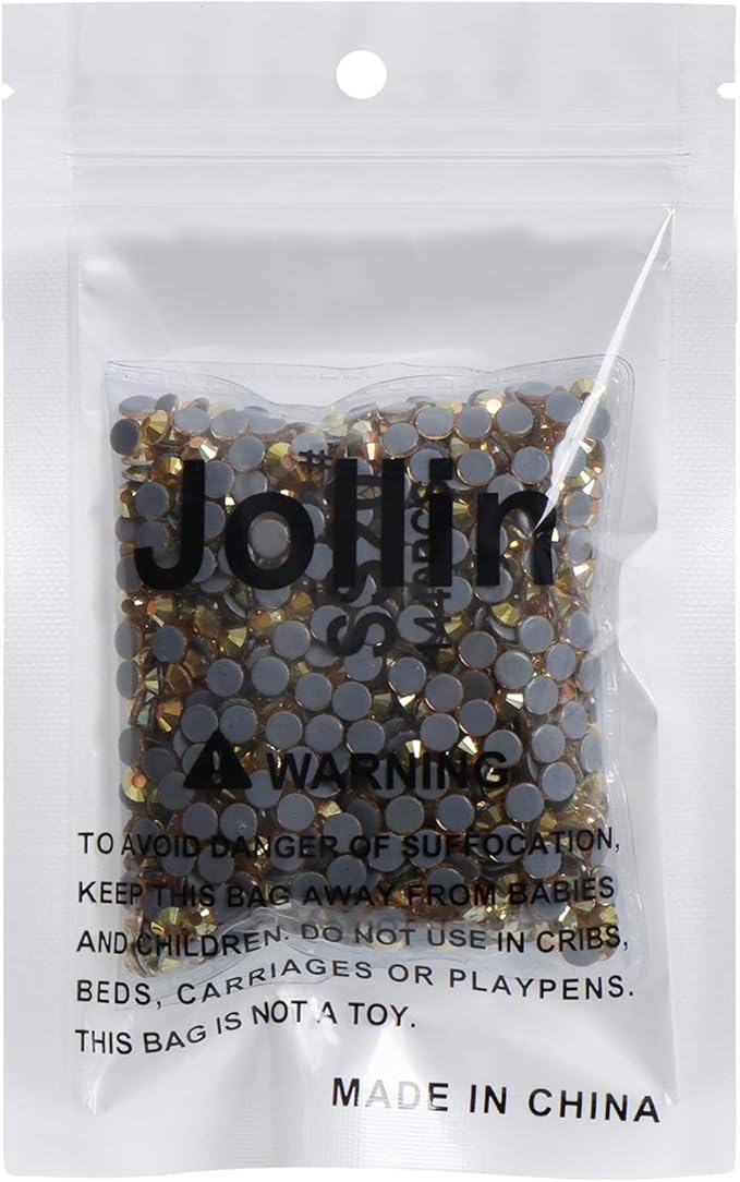 Hot Fix Crystal Flatback Rhinestones Glass Diamantes Gems 4.8mm(20ss 1440pcs, Metallic Sunshine)