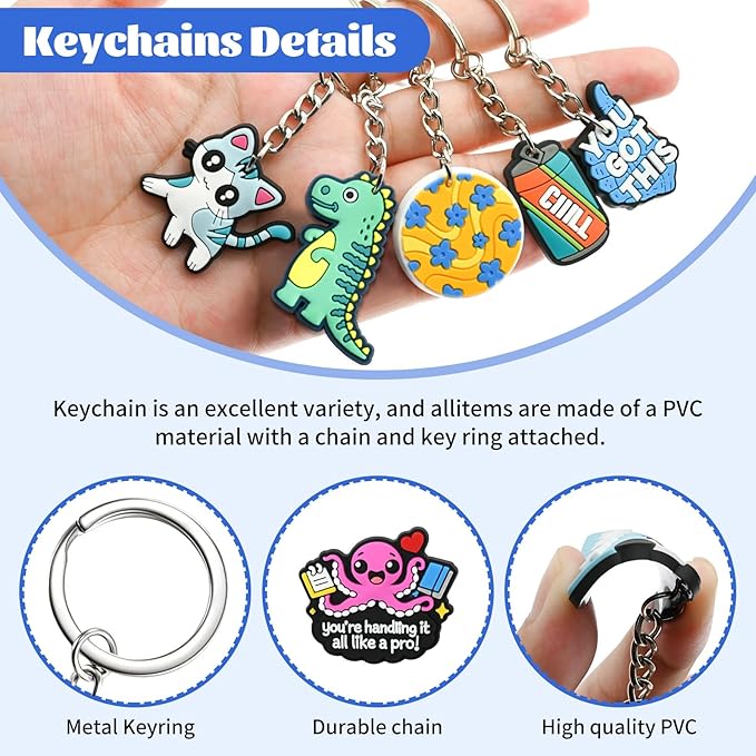 XHAOYEAHX Random Keychains Bulk,Cute Key Chain for Prizes Gifts Party Favors