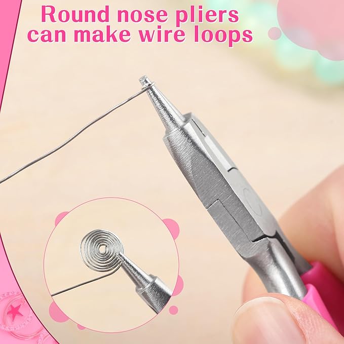 SPEEDWOX 3 Inch Mini Pliers - Round Nose, Wire Looping, Cutter for Jewelry Making & Wire Bending