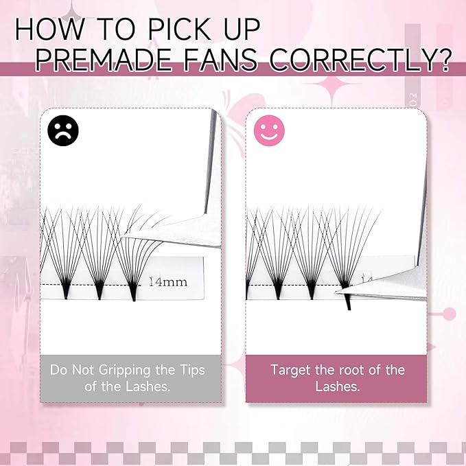 Eyelash Extension FADLASH Volume Lash Extensions 10D Premade Fan Eyelash Extensions 11mm Length Supply C/D Curl .05 .07 Synthetic Mink Premade Lash Fans (10D-0.07-D, 11mm)