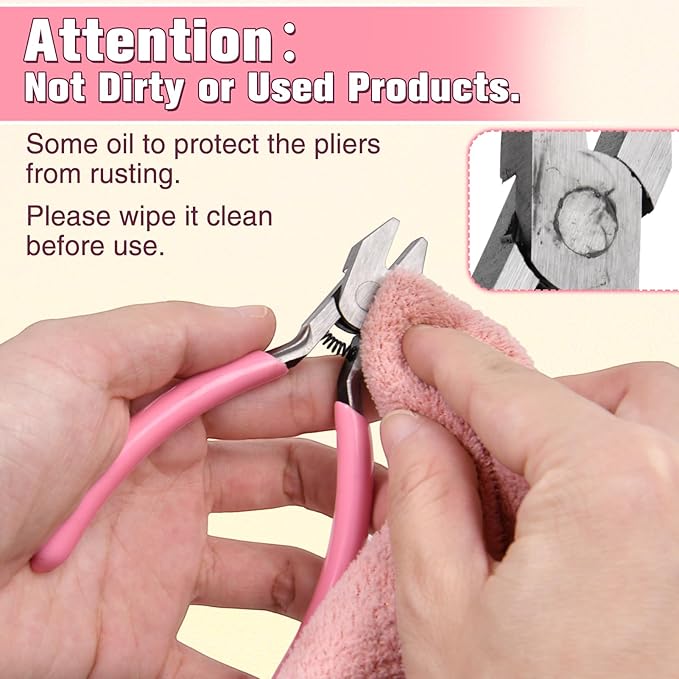 4.4" Mini Short Flat Nose Pliers for Jewelry Making Small Duck Billed Pliers Smooth Jaws Flat Plier Wire Straightener Jewelry Making Tools for Wire Bending Straightening Craft DIY Supplies