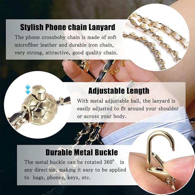 2Pcs Phone Crossbody Lanyard and Wrist Strap, Universal Cell Phone Lanyard Strap with 2Tether Tab
