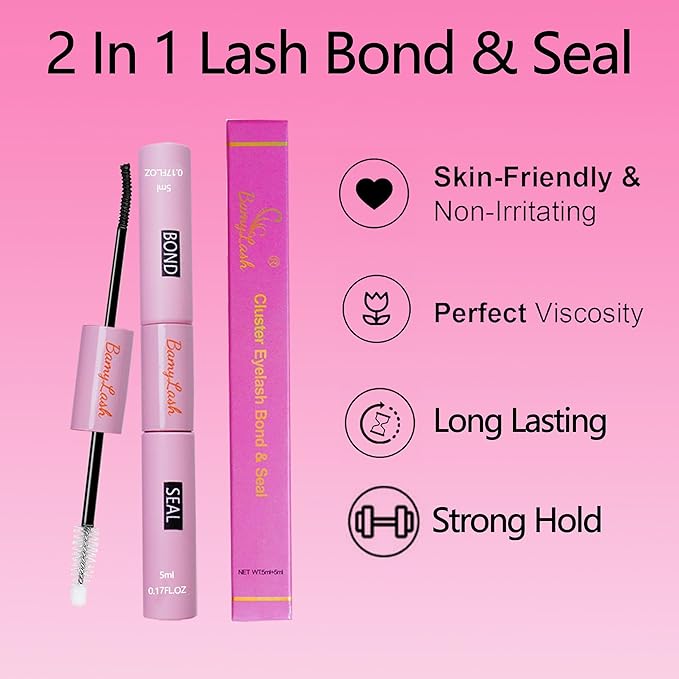 BamyLash DIY Cluster Lash Extension Kit, Professional Volume Eyelash Set, Black (30P+40P+60P Lash Set)