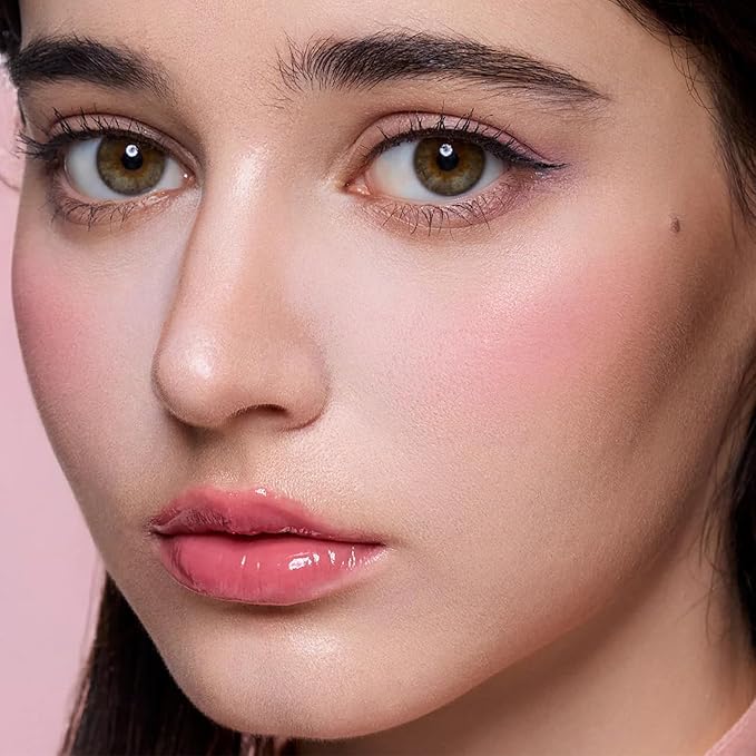Flower Knows Butterfly Cloud Collar Rouge Box Highlighting & Blush Duo Powder,Blue+Pink Two Tone Matte Blush for Cheeks Bulidable & Blendable Palette for Women & Girls,0.21 Oz(02 Seaborne Moon)