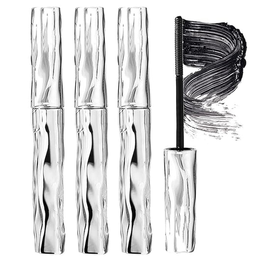 Steel Tube Eyelash Primer, Fiber Mascara Eyelash Primer Tubular Waterproof Curling Mascara, Natural and Non-smudged (3PCS)