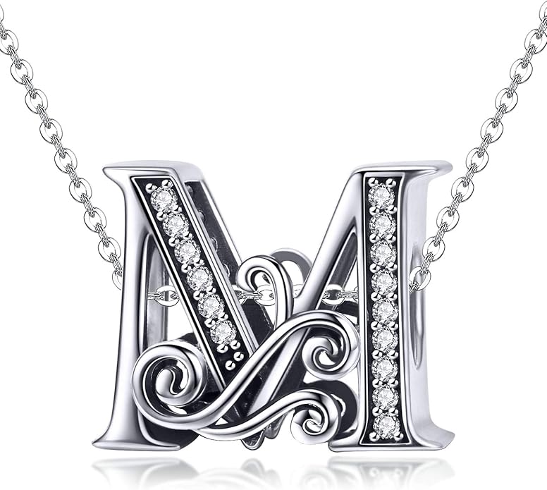 925 Sterling Silver Letter Charms for Pandora Bracelets Alphabet Initial Charms Beads Birthday Christmas Jewelry Gift for Women