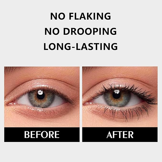 Zkyo Steel Tube Eyelash Primer, Eyelash Primer,Small Steel Tube Mascara,Waterproof Long-Lasting 3D Curling Eyelash With No Flaking, Sweat-Proof, Lengthening, Quick-Drying And Reuse (Black 3PC)