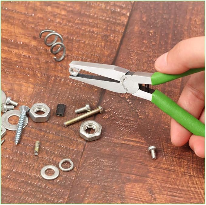 SPEEDWOX Mini Flat Nose Pliers Thin 5 Inches Small Duck Bill Pliers Fine Needle Nose Pliers Micro Chain Nose Pliers Precision Jewelry Making Hand Tools Professional Beading Hobby Work Craft