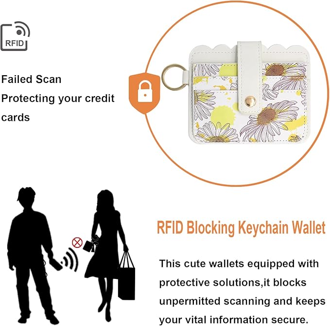 Keychain Wallet Wristlet Small Credit Card Holder Bracelet Key Chain Purse Bangle Tassel Beads Key Rings for Women