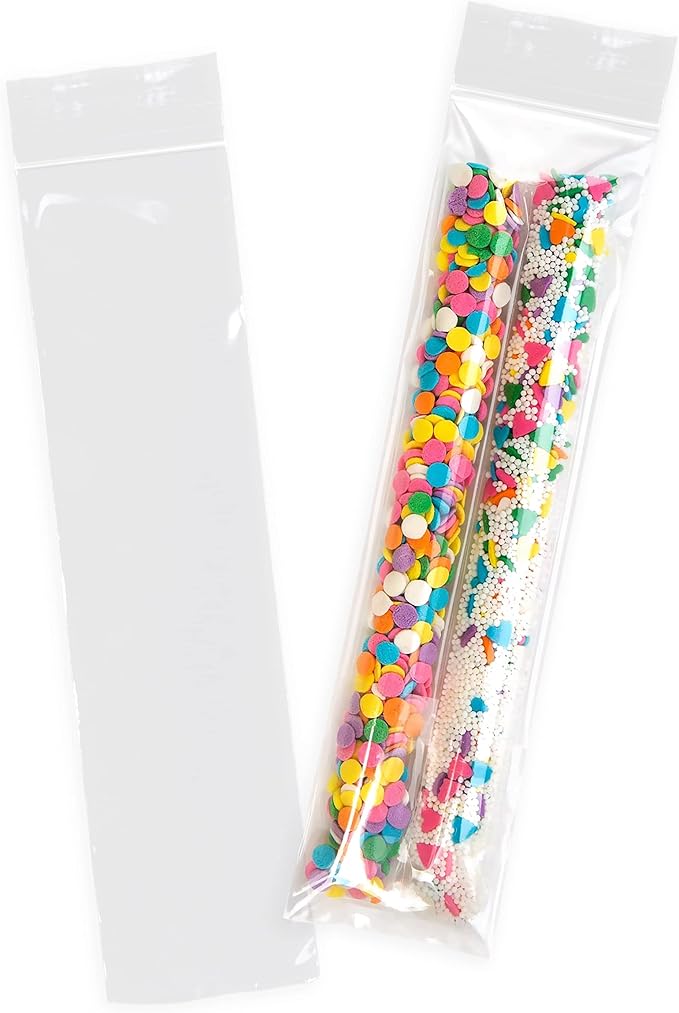 APQ Clear Plastic Reclosable Zipper Bags, 2 x 8 Inches. Pack of 1000 Reclosable Plastic Bags with Zipper Closure. 2 Mil Plastic Jewelry Bags. Waterproof Reclosable Zip Bags for Industrial Use