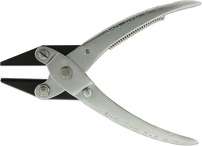 The Beadsmith Half Round and Concave Parallel Pliers – 5.5 inches (140mm) Steel tool for jewelry making, with spring