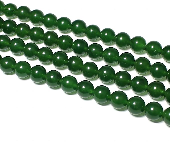 MJDCB Stone Beads 4mm 85pcs Round Blackish Green Jade Loose Gemstone Bead Charms for Jewelry Making Bracelet Necklace Earring Pendant