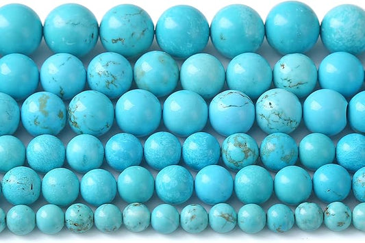 8MM 46PCS Natural Stone Turquoise Beads for Jewelry Making DIY Bracelet