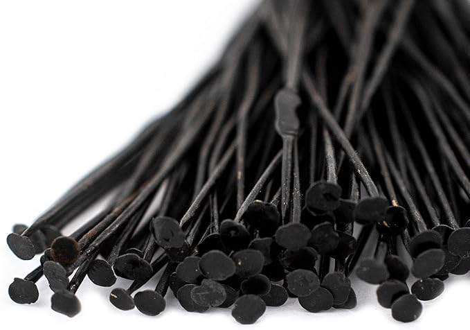 The Bead Chest Midnight Brass 21 Gauge 2 Inch Head Pins (Approx 100 Pieces)
