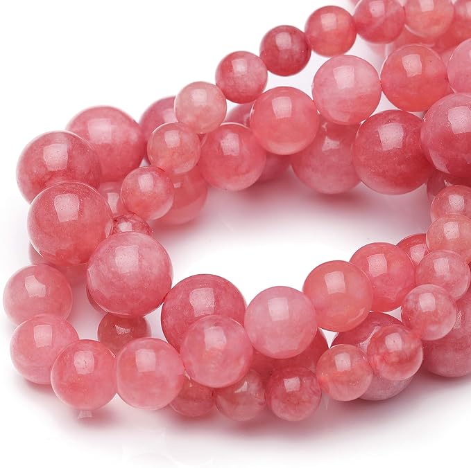 Natural Stone Beads for Jewelry Making,6mm Ice Type Sunstone Polished Smooth Round Gemstone Beads for Bracelet Necklace 15 Inch