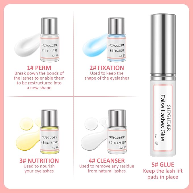 2026 Valentine's Day gift Lash Lift kit Eyelash perm kit,SUPGUDER Professional Eyelash Curling Lash Extension Set,Lash Lifting Tools Suitable for Salon