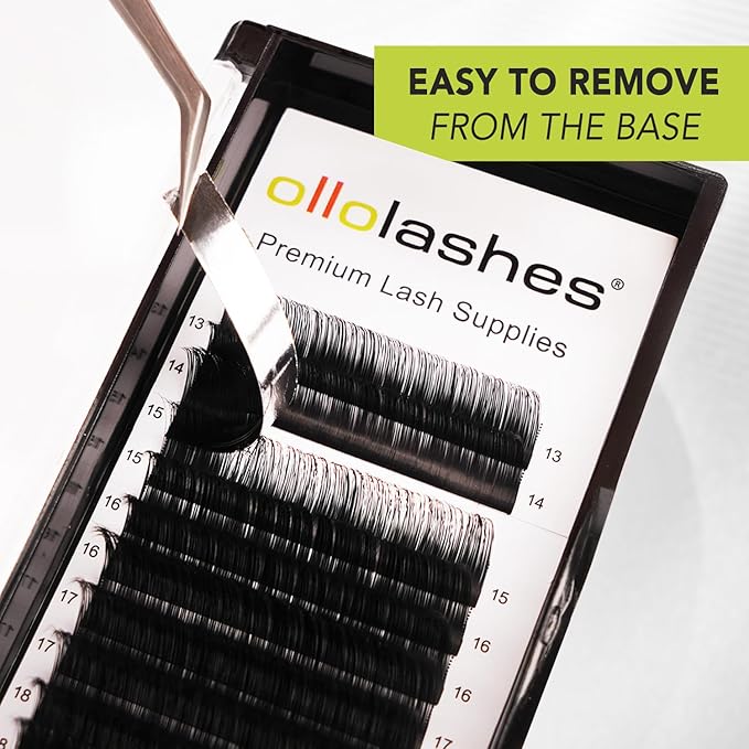 OLLOLASHES Bottom Lash Extension B Curl 0.05mm Mix4-7mm 4mm 5mm 6mm 7mm Black Color Bottom Lash Extensions, Professional Supplies for Lash Techs (Bottom-B-0.05, 4-7mm)