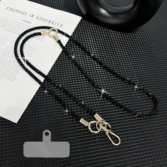 2Pcs Phone Crossbody Lanyard and Wrist Strap, Universal Cell Phone Lanyard Strap with 2Tether Tab