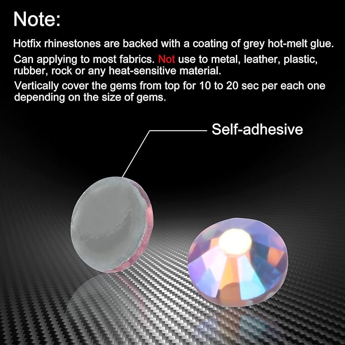 Hot Fix Crystal Flatback Rhinestones Glass Diamantes Gems 2.8mm(10ss 2880pcs, Light Purple AB)