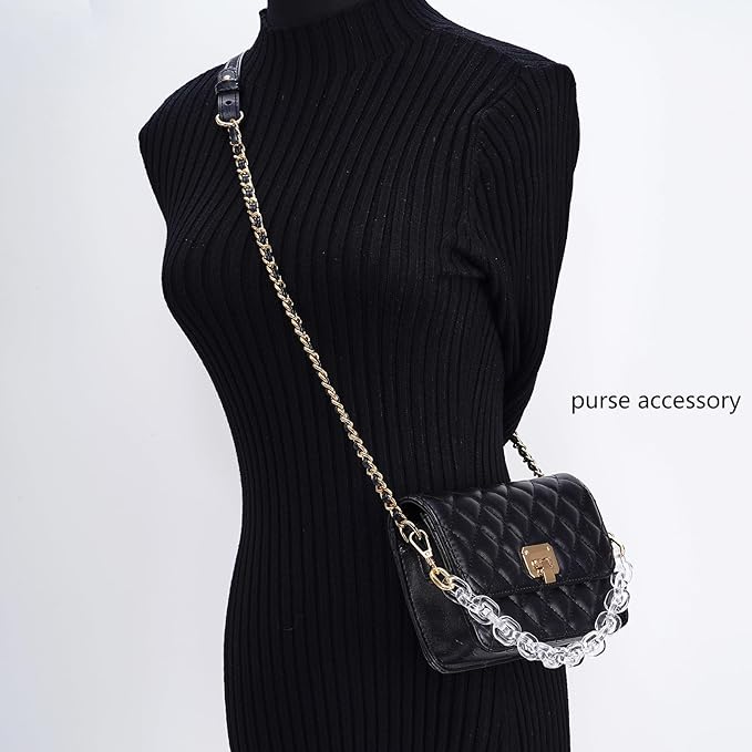 Cute Acrylic Purse Strap Bag Chain Handle Replacement Handbag Crossbody Shoulder Strap Accessory