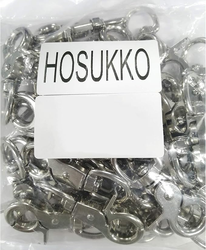 HOSUKKO 15PCS Trigger Snap Hooks,360 Degree Heavy Duty Snaps Swivel Lobster Clasps,Stainless Steel Swivel Claw Clips for Pet Cages,Dog Leash,Camera Straps,Snap Hook Purse
