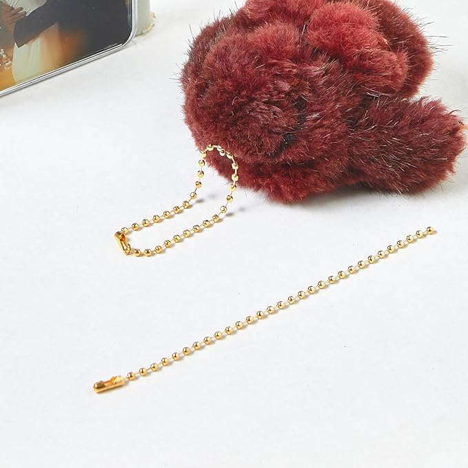 100 Pcs Gold Ball Chains Bulk, 4.72 Inch (12 cm) Beaded Keychain Links with Connectors, 2.4mm Dog Tag Chains for DIY Jewelry Making, Crafts & Hanging Decorations