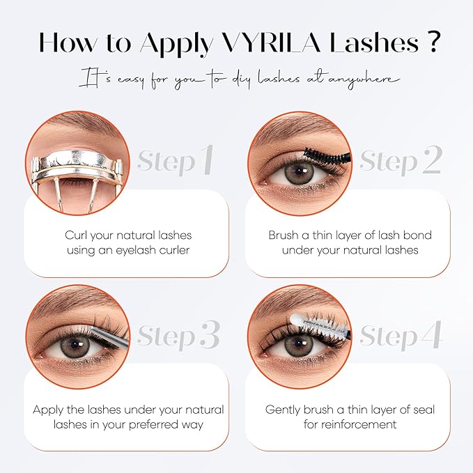 Lash Clusters Kit-VYRILA 0.07mm Wispy 8-14mix C Curl Eyelash Clusters with Lash Bond and Seal Waterproof, Eyelash Tweezers (S03+S05 KIT 138pcs-8-14mix)