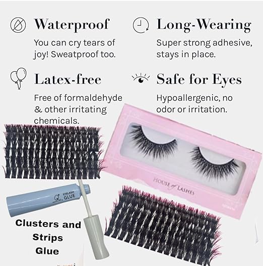 RENFAYE LASHES Eyelash Glue for Strips, Lashes DIY Application, Long-Lasting up to 96 Hours. 0.17oz