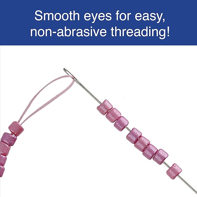 The Beadsmith Basic Elements Beading Needles – Size 12, Pack of 25 – Use for Loom Weaving Beadwork, Off-Loom Stitching and Jewelry Making with Seed Beads