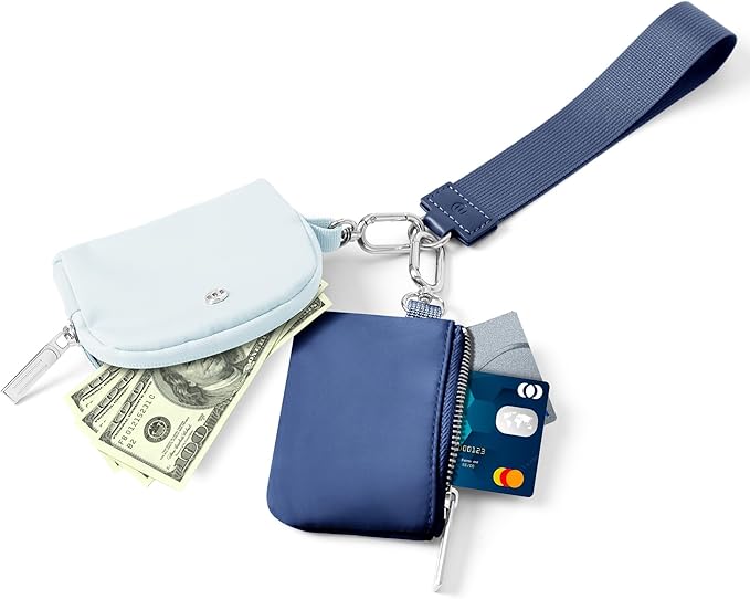Mum's Memory Mini Zip Around Wristlet Wallet for Women Dual Pouch Wristlet Portable Wallet Coin Purse Mini Women Coin Pocket
