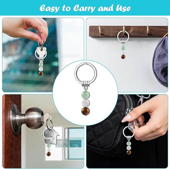 Good Luck Gifts Crystal Keychain for Women Men Relief Stress Anxiety Recovery Gift Inspirational Jewelry for Friends Sister Daughter New Job Promotion Leaving Gifts for Coworker Christmas Graduation