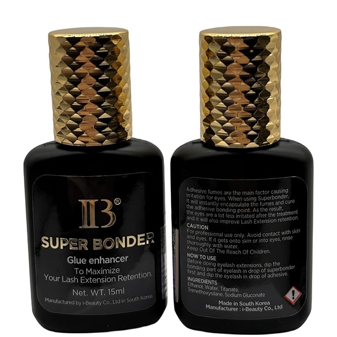 2 Bottle Original IB Super Plus Glue/IB Super Bonder for Eyelash Extensions Korea Professional Salon Glue Makeup Tools Use by Lava