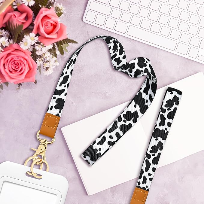 Cool Leopard Wristlet Keychain, Wrist Lanyard Key Chain For Women Men Car Keys Id Holder Card Phone Wallet Camera
