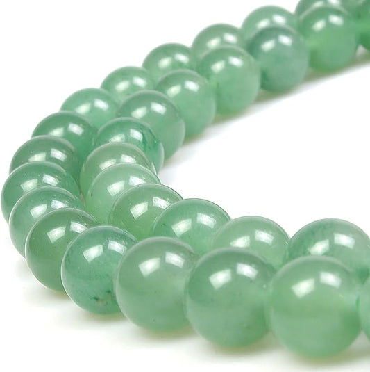 MJDCB Natural Stone Beads Green Aventurine Round Loose Beads for Jewelry Making DIY Bracelet Necklace (6mm)