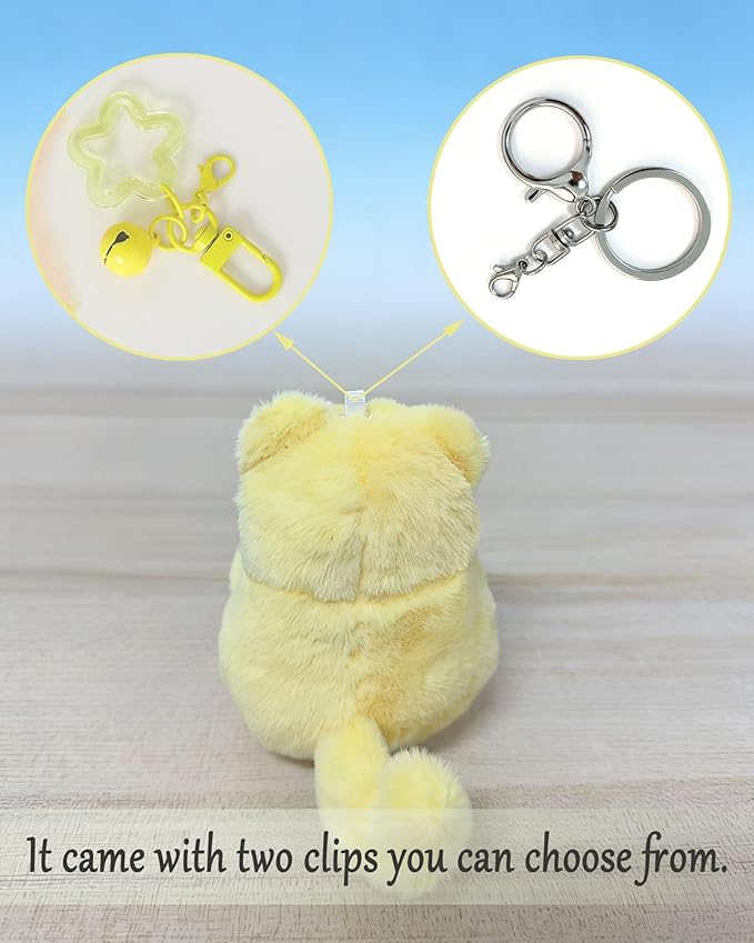 Penguin Plush Keychain Cute Stuff Cosplay Costume Change Clothing Donut Frog Unicorn Shiba Inu Bunny Tiger keyring