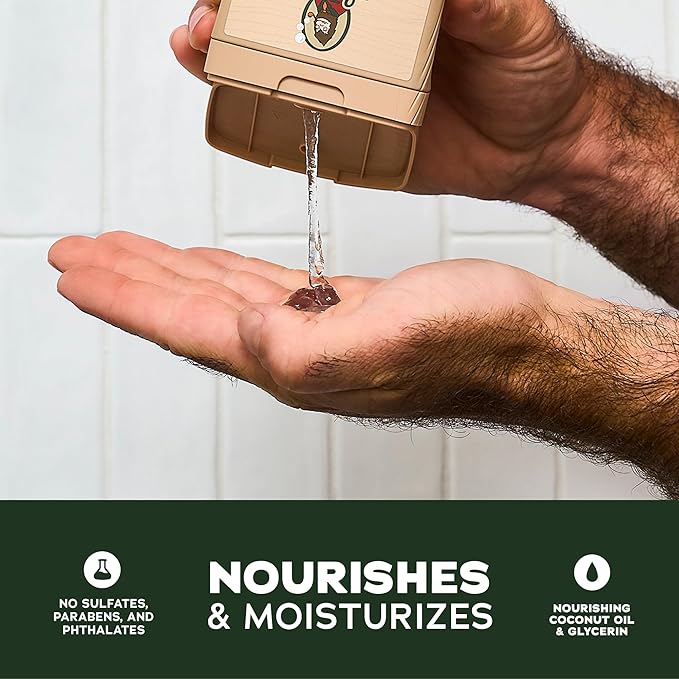 Dr. Squatch Natural Body Wash for Men - Non-Exfoliating - Mountain Meadow + Lumberjack Lodge (14 oz, 2 Pack)