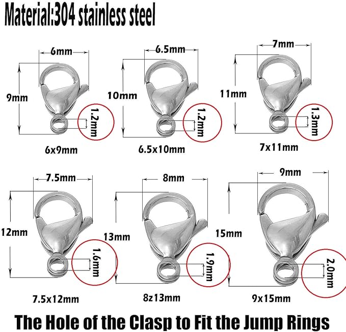 500 pcs Stainless Steel Split Rings Jump Rings Connector Rings for Jewelry Making Necklaces Bracelet Earrings Keychain DIY Craft (12608-7mm)